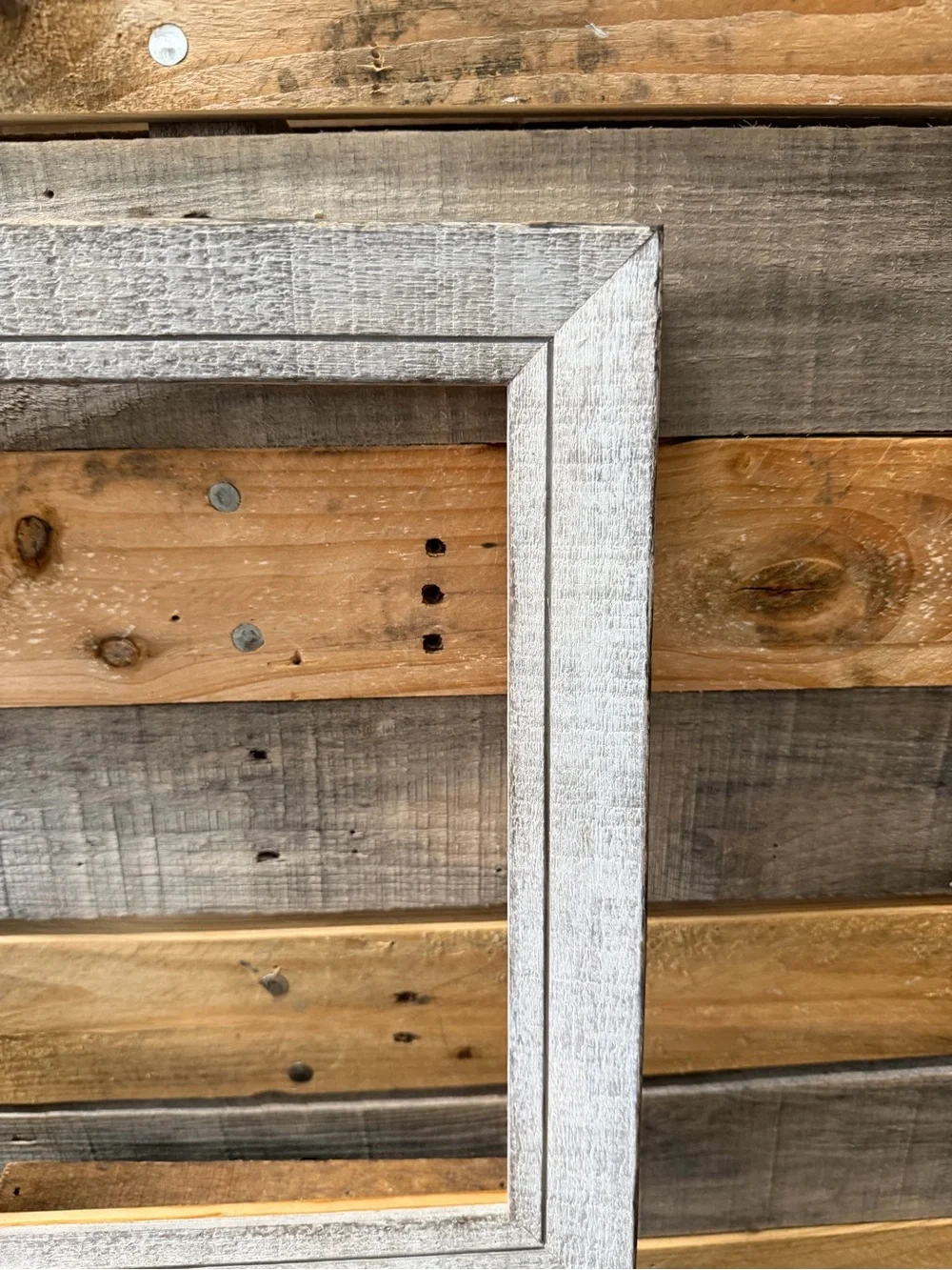 Rustic Whitewashed Wood 8x10 Picture Frame - Farmhouse Style